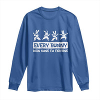Bunny Kung Fu Fighting Long Sleeve Shirt Funny Easter Vintage Graphic
