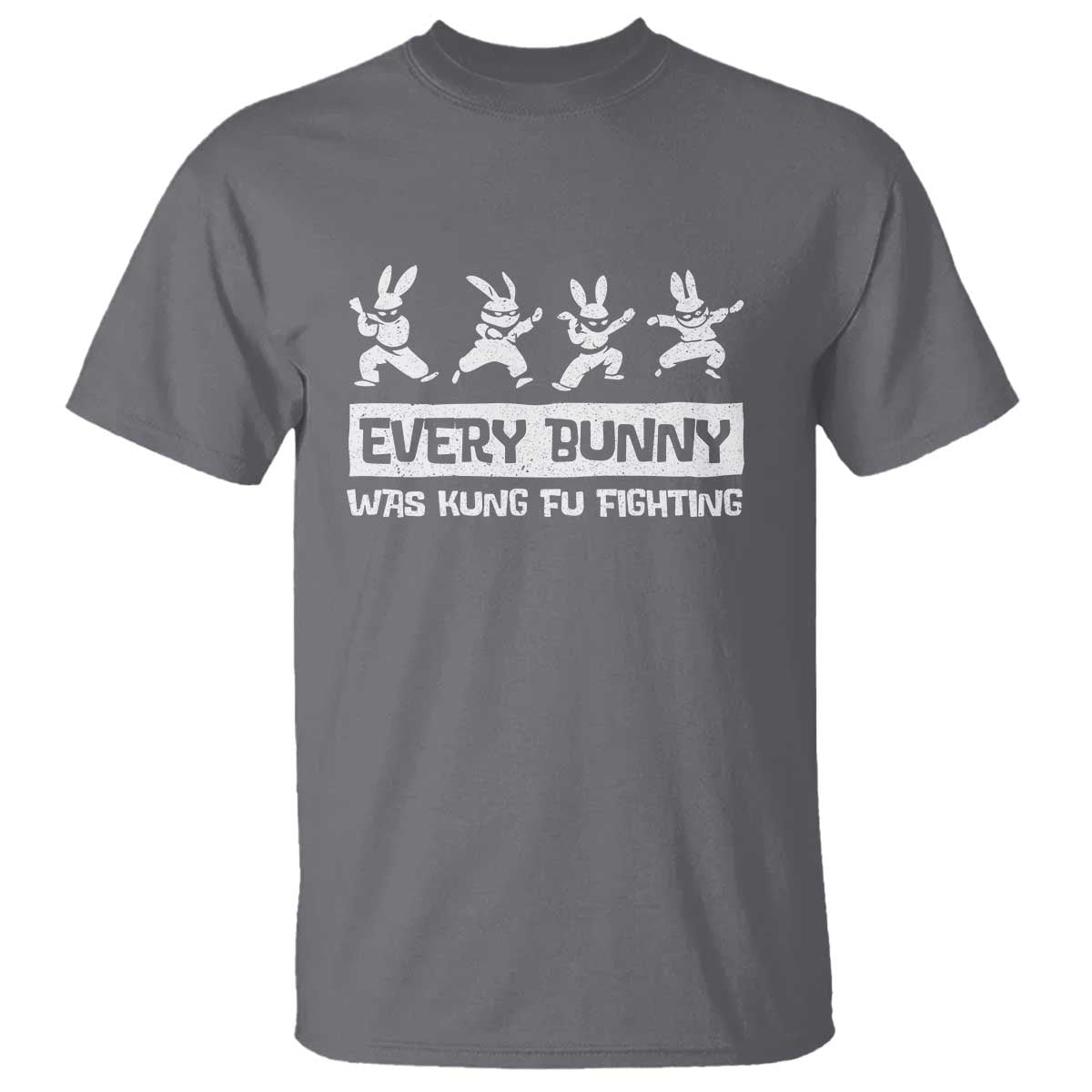 Bunny Kung Fu Fighting T Shirt Funny Easter Vintage Graphic