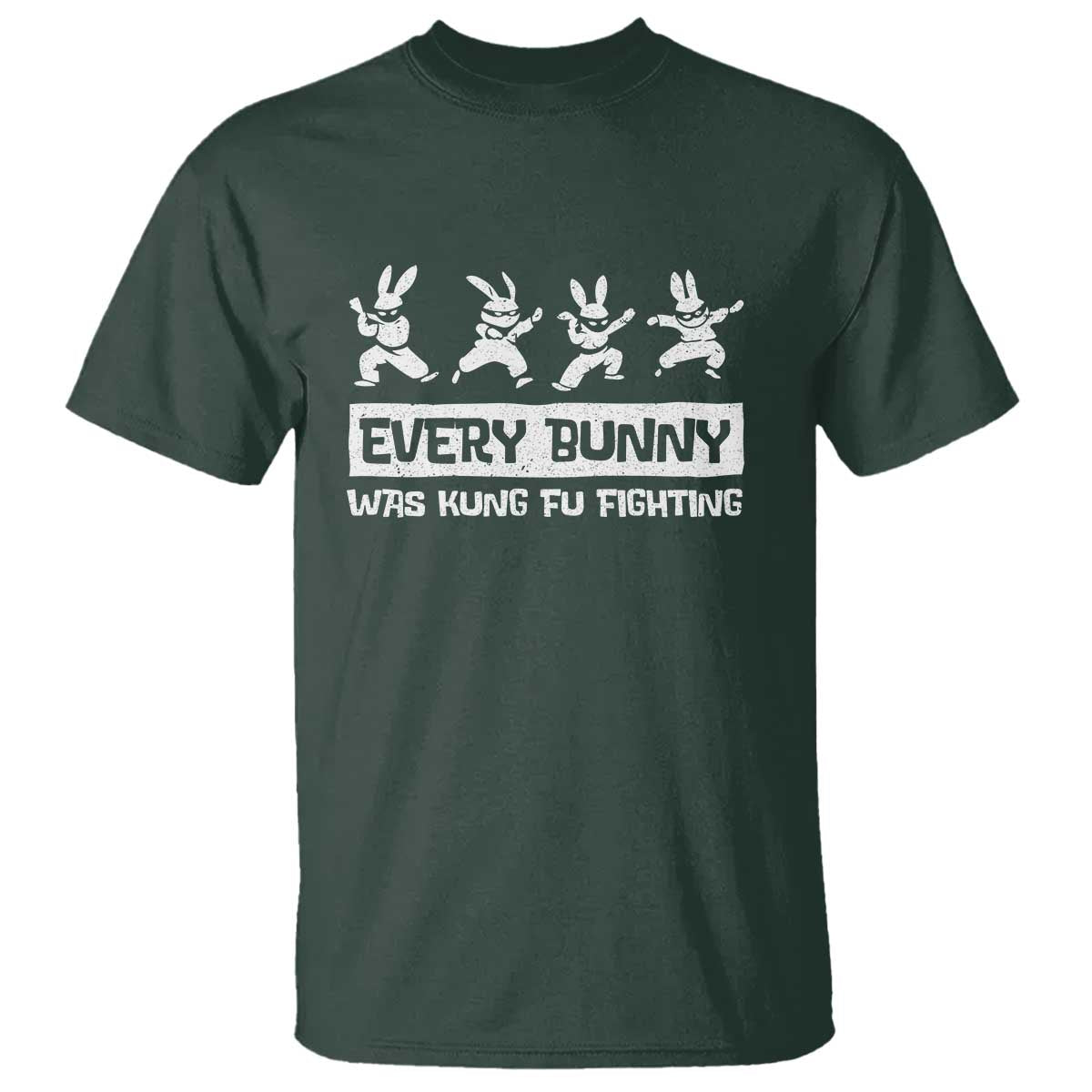 Bunny Kung Fu Fighting T Shirt Funny Easter Vintage Graphic