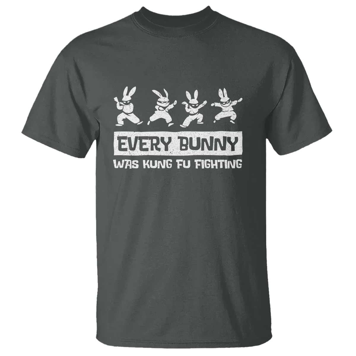 Bunny Kung Fu Fighting T Shirt Funny Easter Vintage Graphic