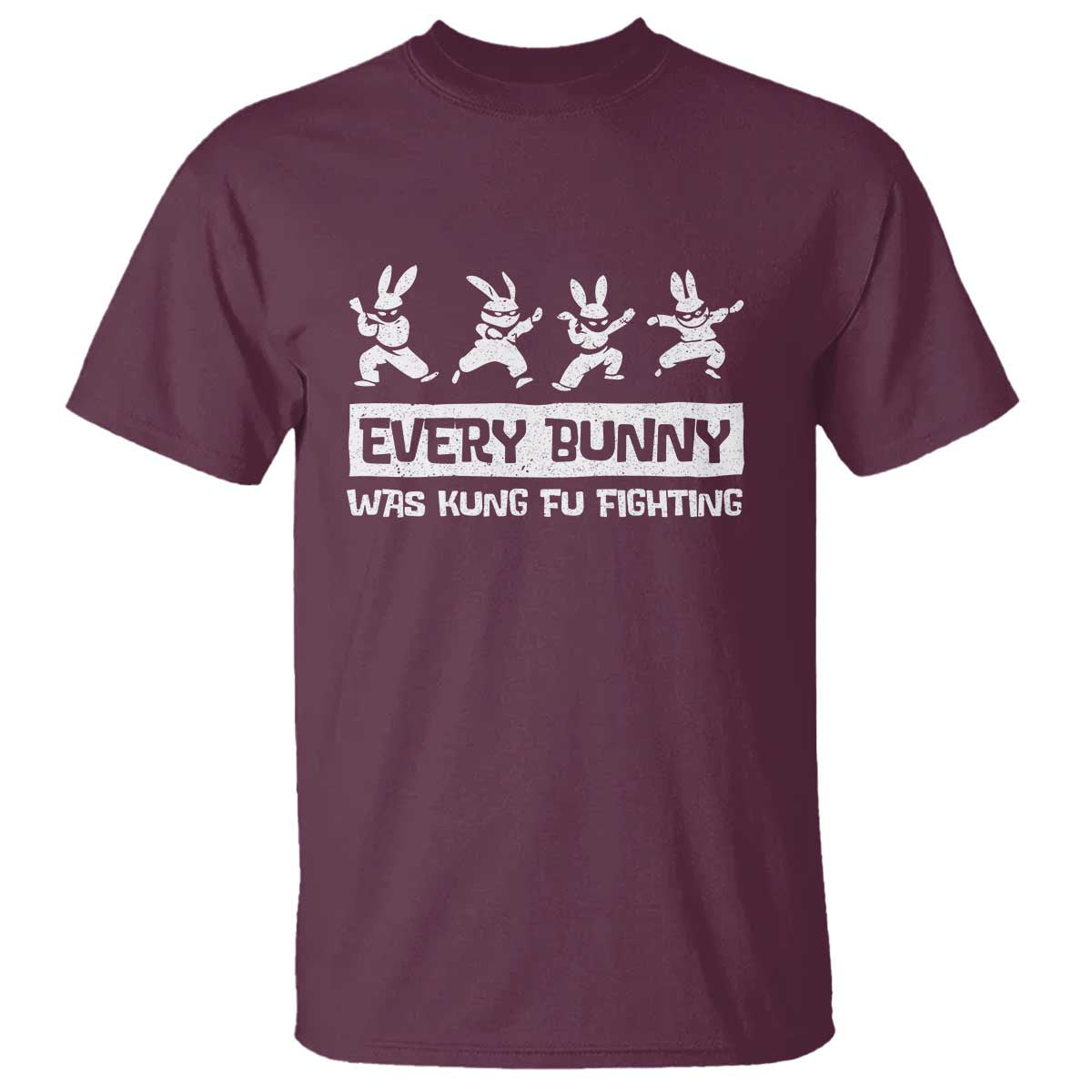 Bunny Kung Fu Fighting T Shirt Funny Easter Vintage Graphic