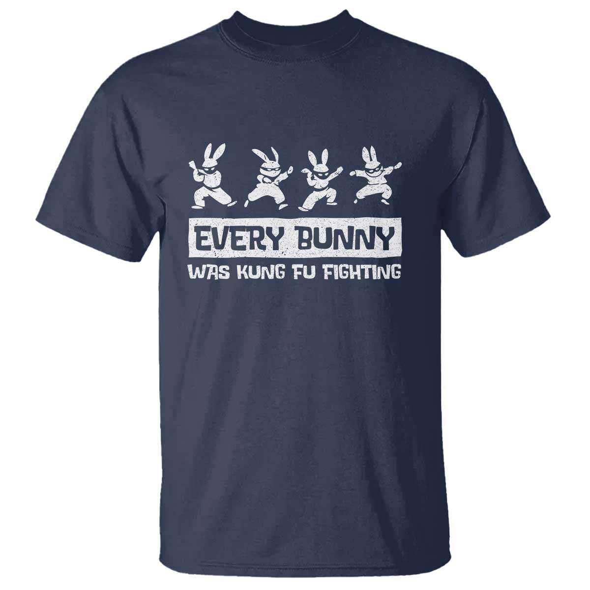 Bunny Kung Fu Fighting T Shirt Funny Easter Vintage Graphic