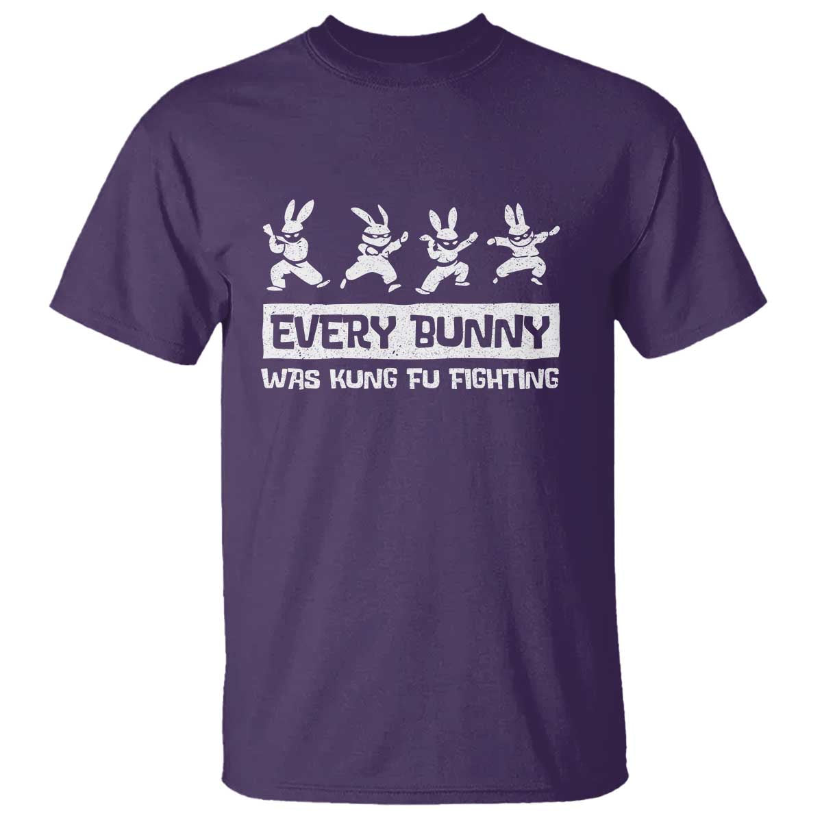 Bunny Kung Fu Fighting T Shirt Funny Easter Vintage Graphic