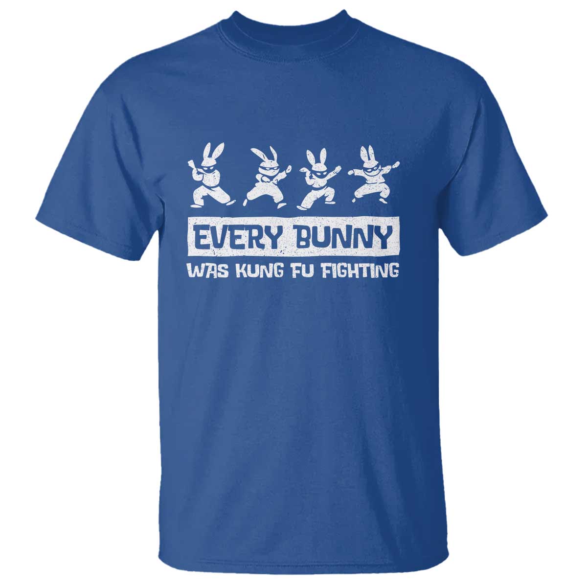 Bunny Kung Fu Fighting T Shirt Funny Easter Vintage Graphic