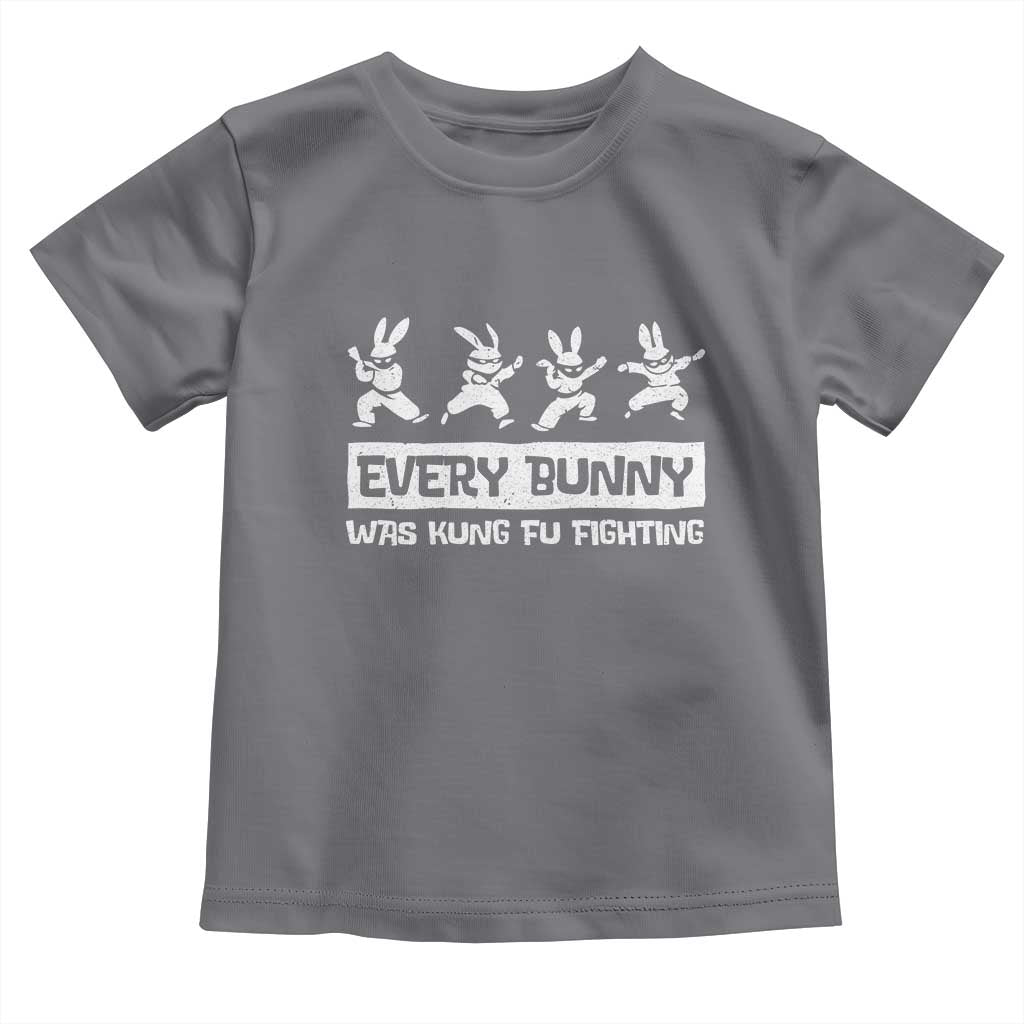 Bunny Kung Fu Fighting Toddler T Shirt Funny Easter Vintage Graphic