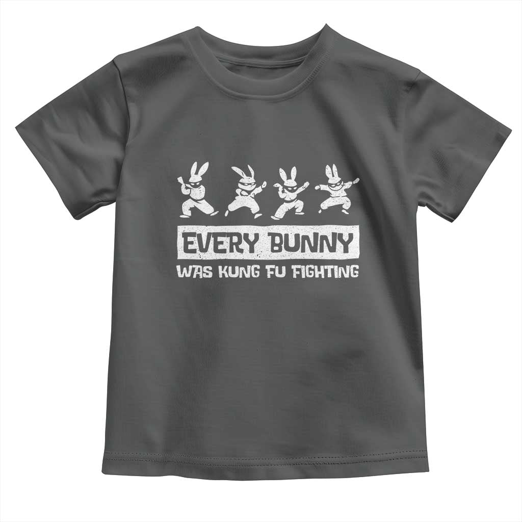 Bunny Kung Fu Fighting Toddler T Shirt Funny Easter Vintage Graphic