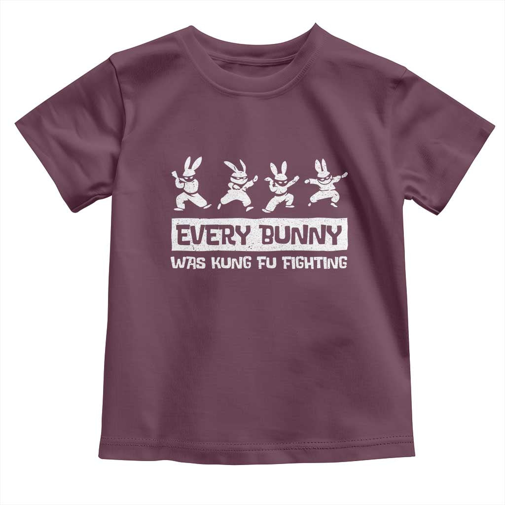 Bunny Kung Fu Fighting Toddler T Shirt Funny Easter Vintage Graphic