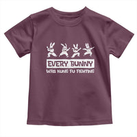 Bunny Kung Fu Fighting Toddler T Shirt Funny Easter Vintage Graphic