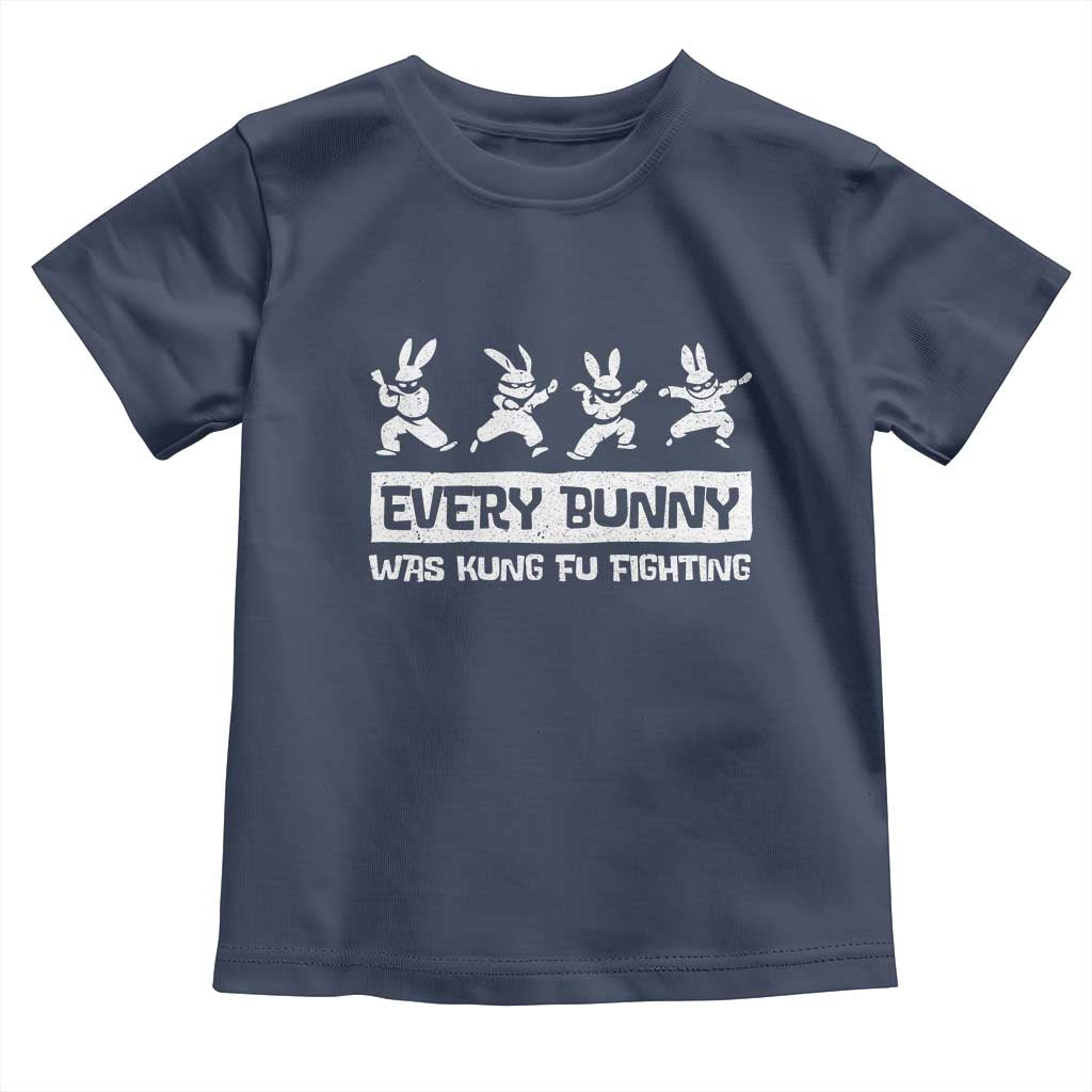 Bunny Kung Fu Fighting Toddler T Shirt Funny Easter Vintage Graphic