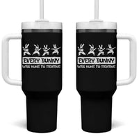 Bunny Kung Fu Fighting Tumbler With Handle Funny Easter Vintage Graphic