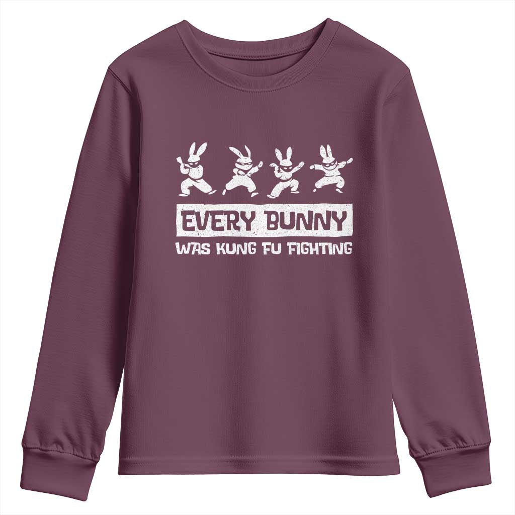 Bunny Kung Fu Fighting Youth Sweatshirt Funny Easter Vintage Graphic