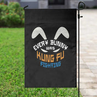 Every Bunny Was Kung Fu Fighting Garden Flag Funny Easter Vintage Rabbit Face