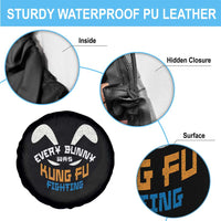 Every Bunny Was Kung Fu Fighting Spare Tire Cover Funny Easter Vintage Rabbit Face