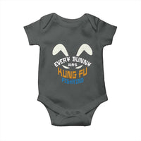 Every Bunny Was Kung Fu Fighting Baby Onesie Funny Easter Vintage Rabbit Face