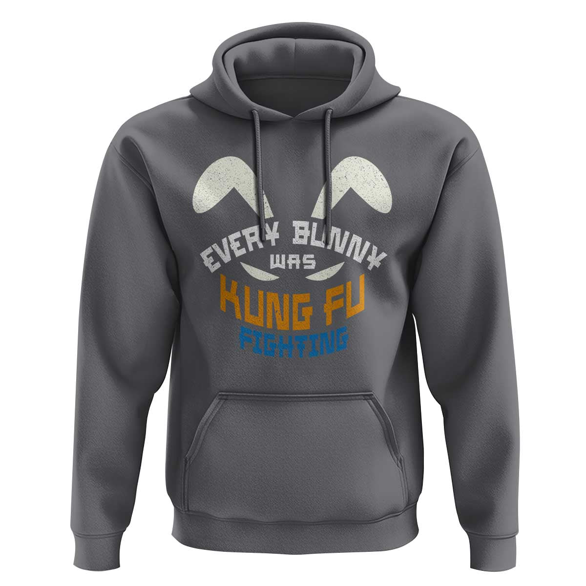 Every Bunny Was Kung Fu Fighting Hoodie Funny Easter Vintage Rabbit Face