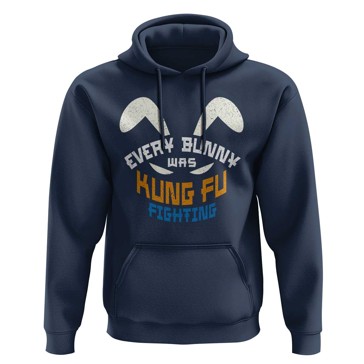 Every Bunny Was Kung Fu Fighting Hoodie Funny Easter Vintage Rabbit Face