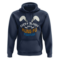 Every Bunny Was Kung Fu Fighting Hoodie Funny Easter Vintage Rabbit Face