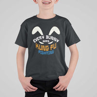 Every Bunny Was Kung Fu Fighting T Shirt For Kid Funny Easter Vintage Rabbit Face