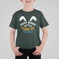 Every Bunny Was Kung Fu Fighting T Shirt For Kid Funny Easter Vintage Rabbit Face