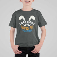 Every Bunny Was Kung Fu Fighting T Shirt For Kid Funny Easter Vintage Rabbit Face