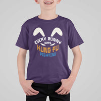 Every Bunny Was Kung Fu Fighting T Shirt For Kid Funny Easter Vintage Rabbit Face
