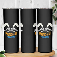 Every Bunny Was Kung Fu Fighting Skinny Tumbler Funny Easter Vintage Rabbit Face