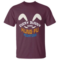 Every Bunny Was Kung Fu Fighting T Shirt Funny Easter Vintage Rabbit Face