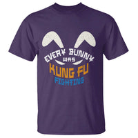Every Bunny Was Kung Fu Fighting T Shirt Funny Easter Vintage Rabbit Face