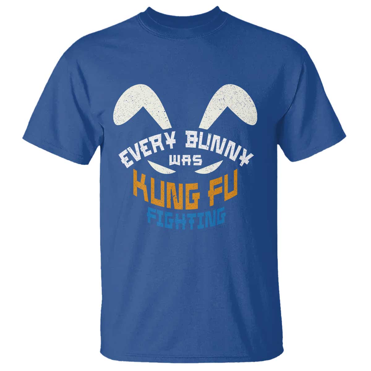 Every Bunny Was Kung Fu Fighting T Shirt Funny Easter Vintage Rabbit Face