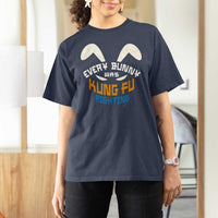Every Bunny Was Kung Fu Fighting T Shirt For Women Funny Easter Vintage Rabbit Face