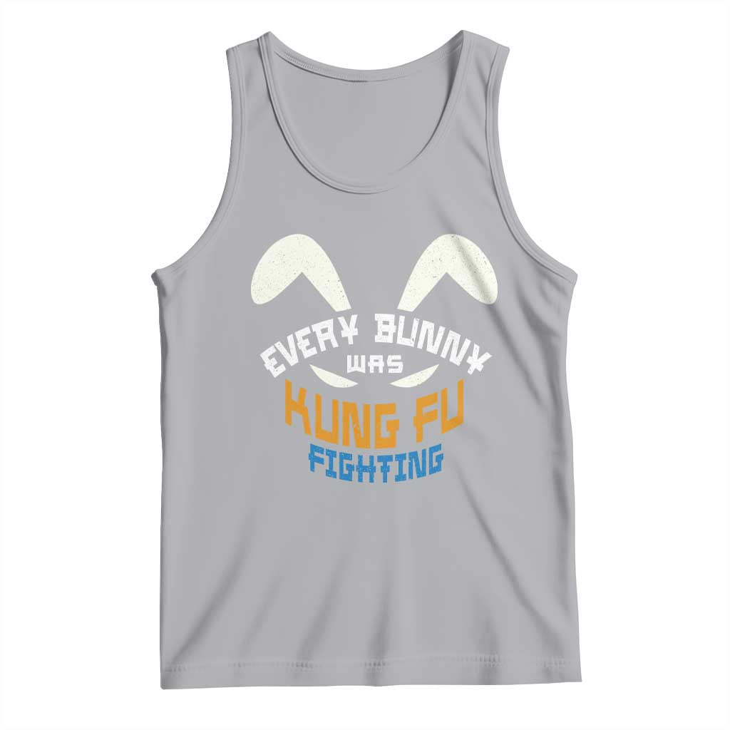 Every Bunny Was Kung Fu Fighting Tank Top Funny Easter Vintage Rabbit Face