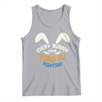 Every Bunny Was Kung Fu Fighting Tank Top Funny Easter Vintage Rabbit Face