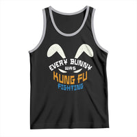 Every Bunny Was Kung Fu Fighting Tank Top Funny Easter Vintage Rabbit Face