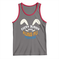 Every Bunny Was Kung Fu Fighting Tank Top Funny Easter Vintage Rabbit Face