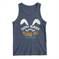 Every Bunny Was Kung Fu Fighting Tank Top Funny Easter Vintage Rabbit Face
