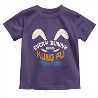 Every Bunny Was Kung Fu Fighting Toddler T Shirt Funny Easter Vintage Rabbit Face