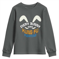 Every Bunny Was Kung Fu Fighting Youth Sweatshirt Funny Easter Vintage Rabbit Face