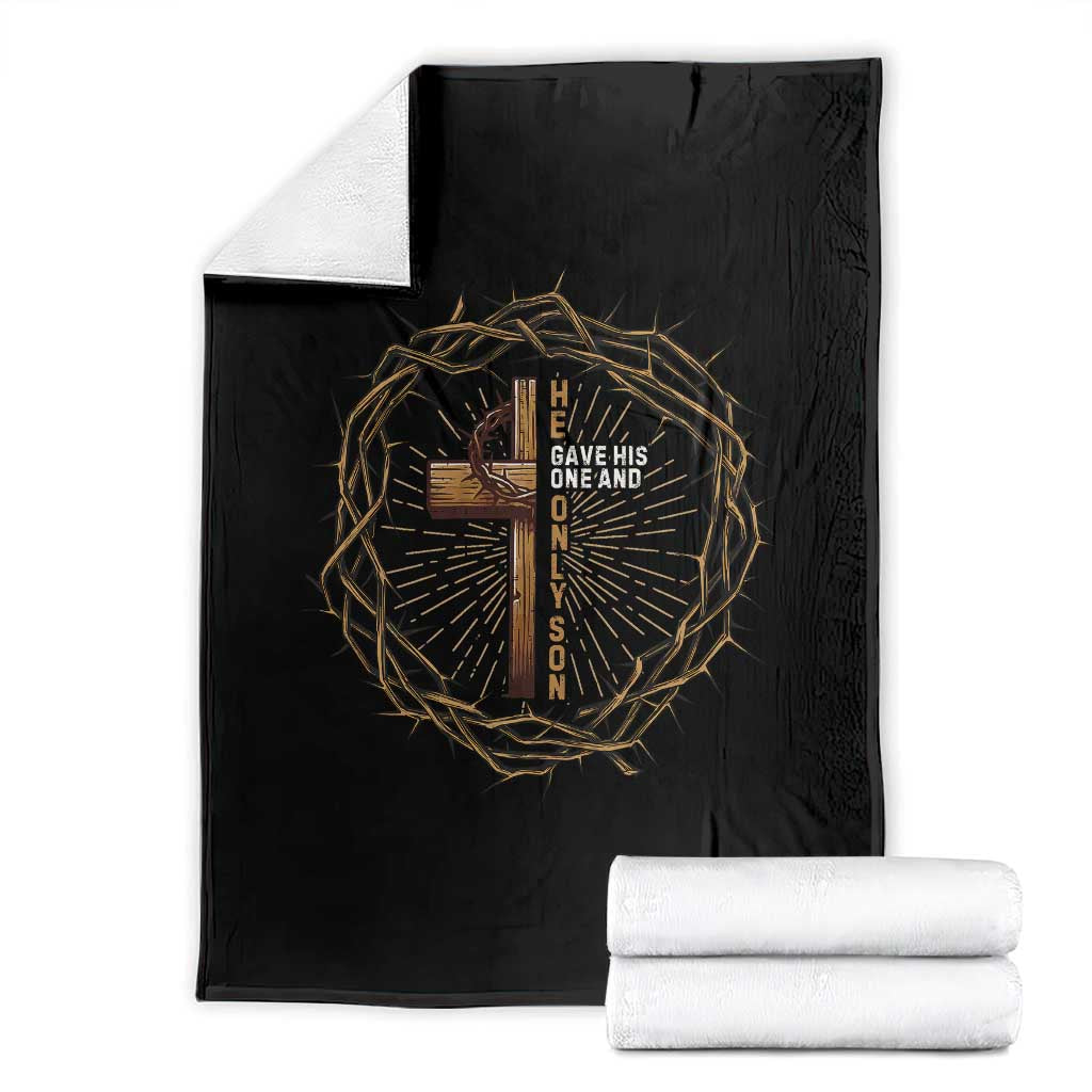 Christian Cross Throw Blanket Bible John 3:16 Jesus He Gave His Only Son Jesus Christian - Wonder Print Shop