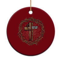 Christian Cross Ceramic Ornament Bible John 3:16 Jesus He Gave His Only Son Jesus Christian - Wonder Print Shop