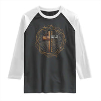 Christian Cross Raglan Shirt Bible John 3:16 Jesus He Gave His Only Son Jesus Christian - Wonder Print Shop