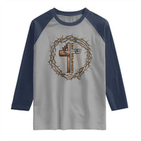 Christian Cross Raglan Shirt Bible John 3:16 Jesus He Gave His Only Son Jesus Christian - Wonder Print Shop