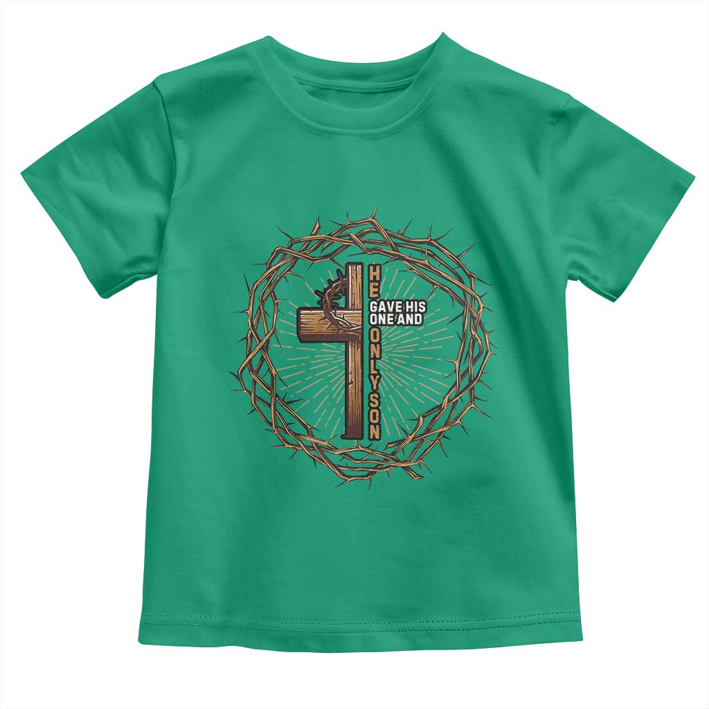 Christian Cross Toddler T Shirt Bible John 3:16 Jesus He Gave His Only Son Jesus Christian - Wonder Print Shop