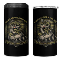Tactical Trash Panda 4 in 1 Can Cooler Tumbler Funny Raccoon Military Graphic Patriotic Veteran