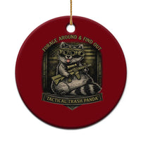 Tactical Trash Panda Ceramic Ornament Funny Raccoon Military Graphic Patriotic Veteran