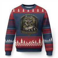 Tactical Trash Panda Ugly Christmas Sweater Funny Raccoon Military Graphic Patriotic Veteran