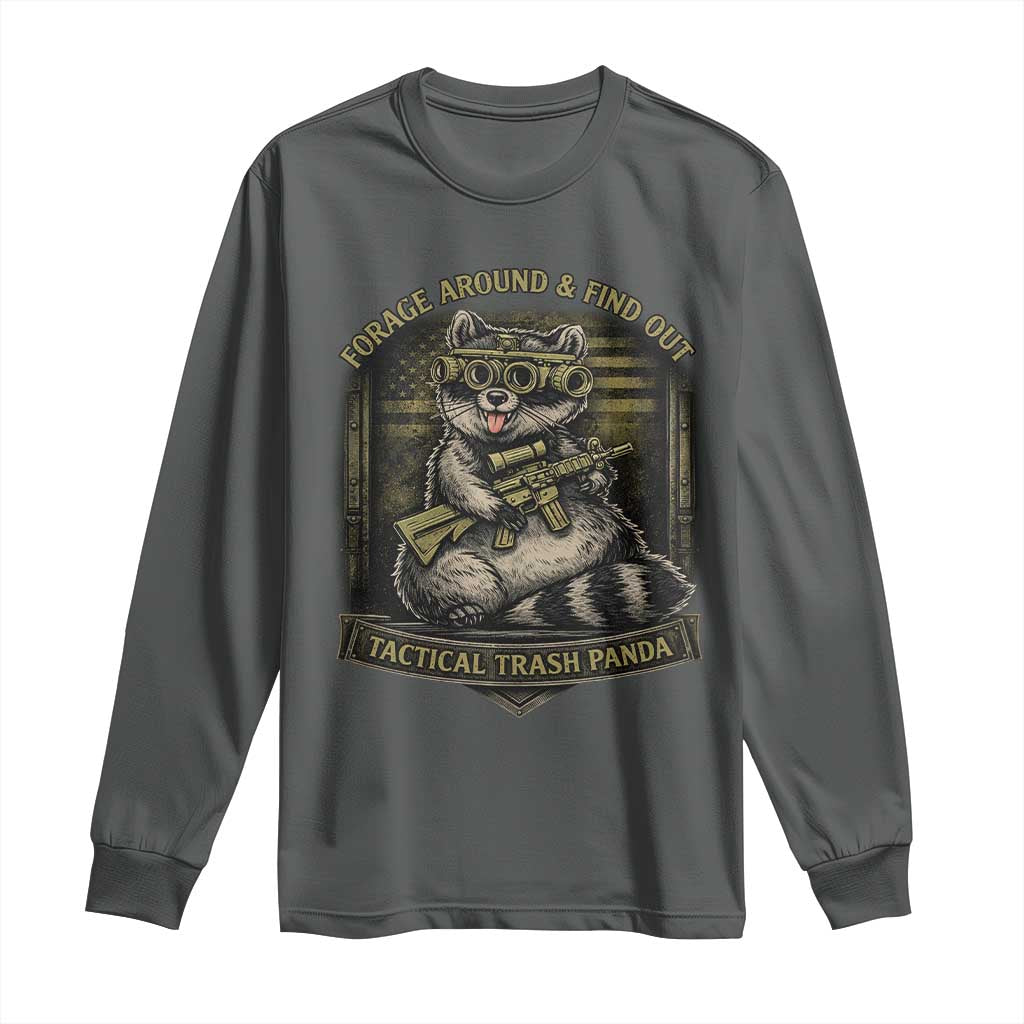 Tactical Trash Panda Long Sleeve Shirt Funny Raccoon Military Graphic Patriotic Veteran
