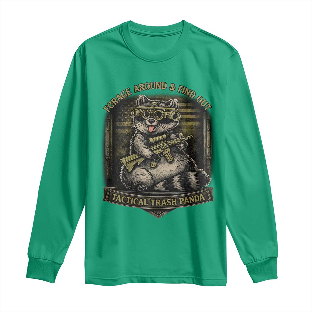 Tactical Trash Panda Long Sleeve Shirt Funny Raccoon Military Graphic Patriotic Veteran