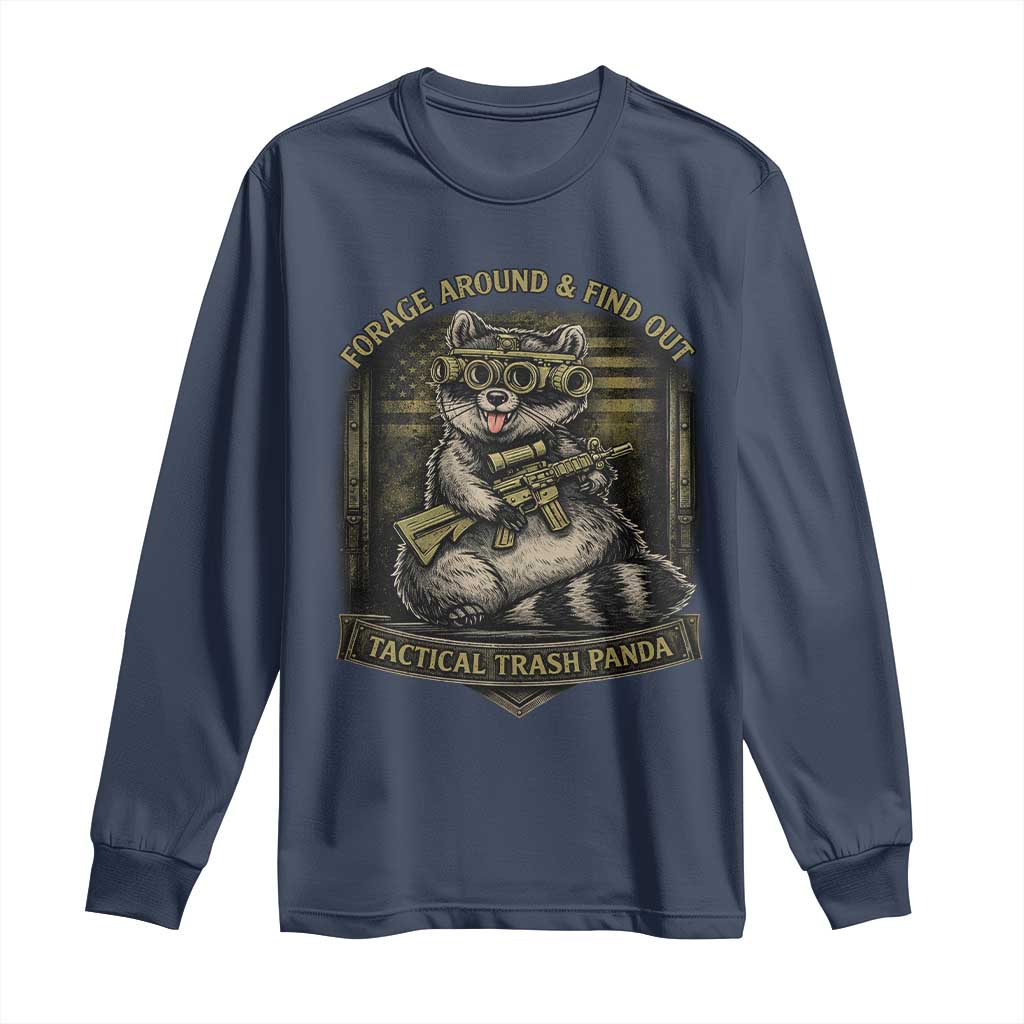 Tactical Trash Panda Long Sleeve Shirt Funny Raccoon Military Graphic Patriotic Veteran