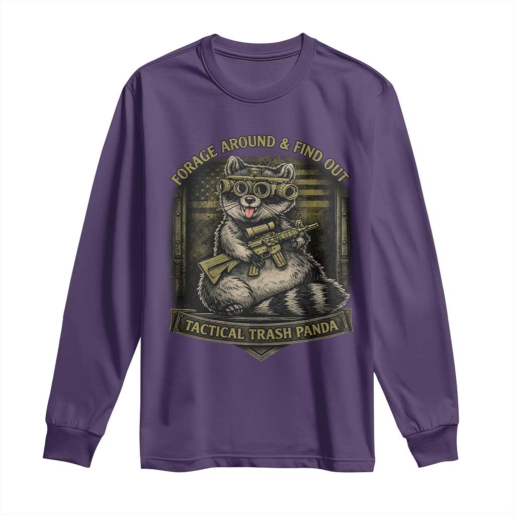 Tactical Trash Panda Long Sleeve Shirt Funny Raccoon Military Graphic Patriotic Veteran