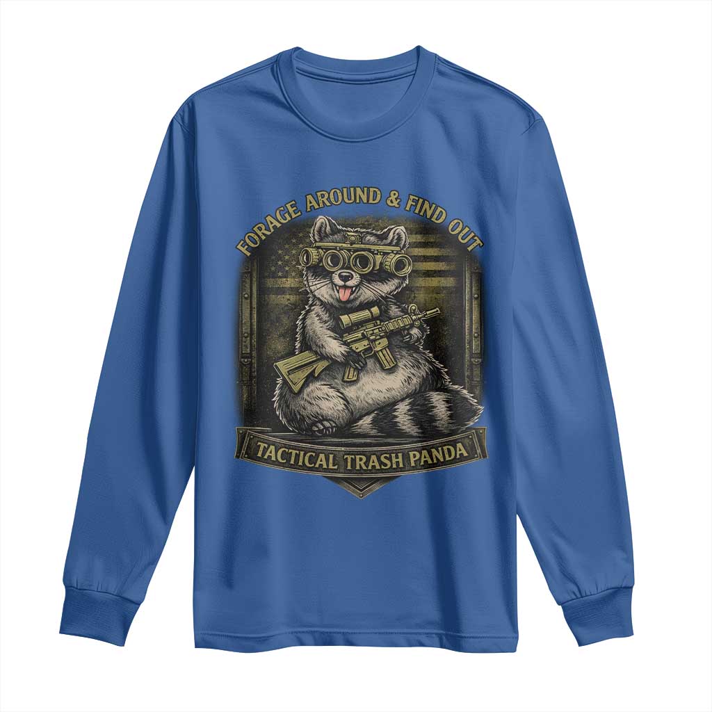 Tactical Trash Panda Long Sleeve Shirt Funny Raccoon Military Graphic Patriotic Veteran